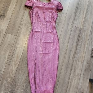 NWOT Dress The Population Cap Sleeve Sequin Bodycon Dress